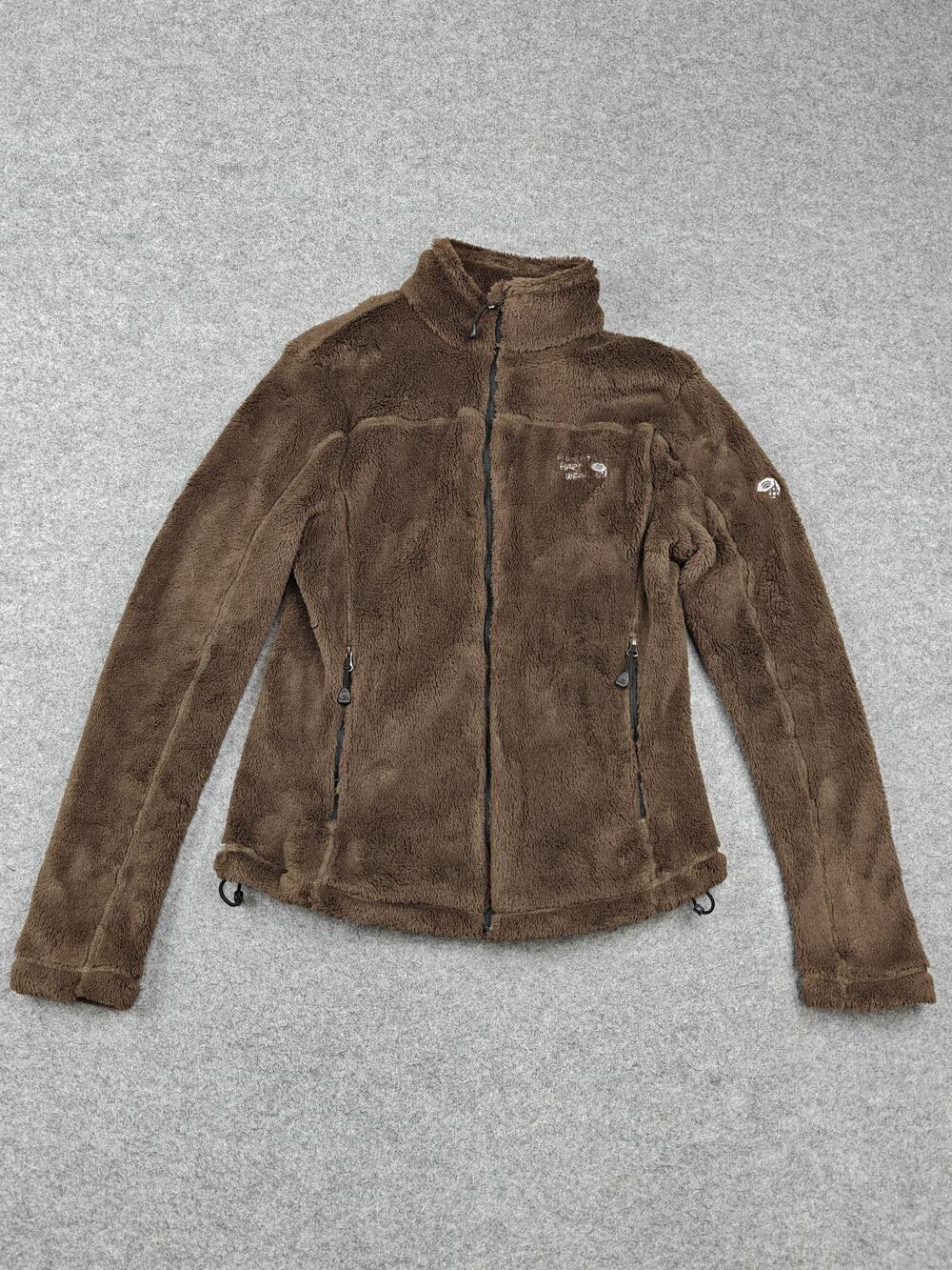 Mountain Hardwear Jacket Womens S Brown Fleece Full Zip Lined Insulated Hiking